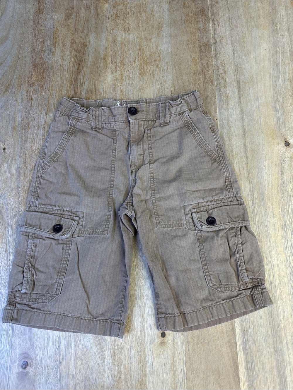 Lands’ End Boys Size 10 Khaki Colored Cargo Shorts